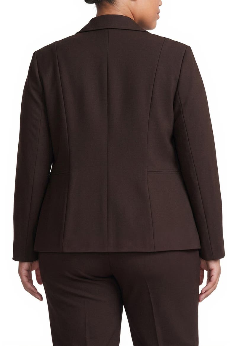 One-Button Blazer with Zip Pockets, Alternate, color, RICH CHOCOLATE