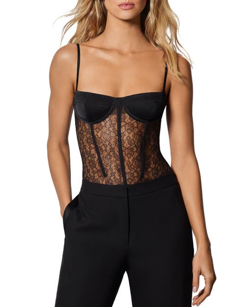 Kiki De Montparnasse Petite Fleur Bodysuit In Black