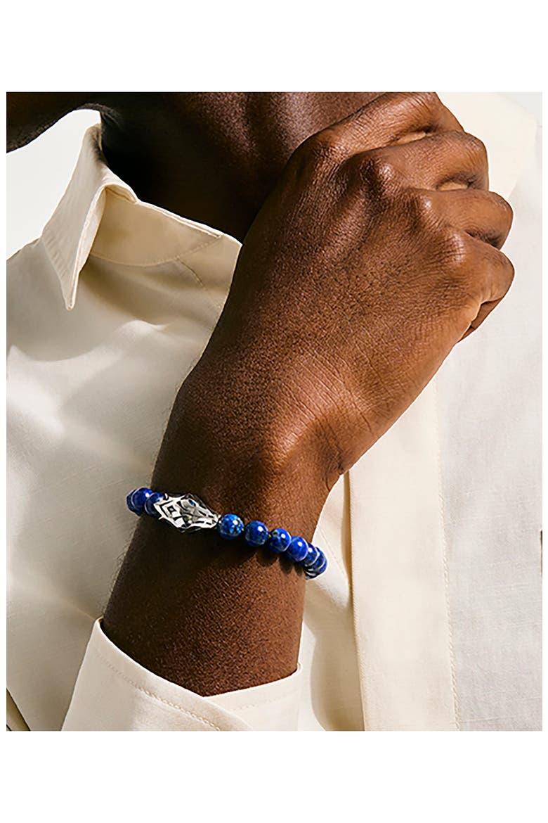 Men's Naga Beaded Bracelet, Alternate, color, SILVER