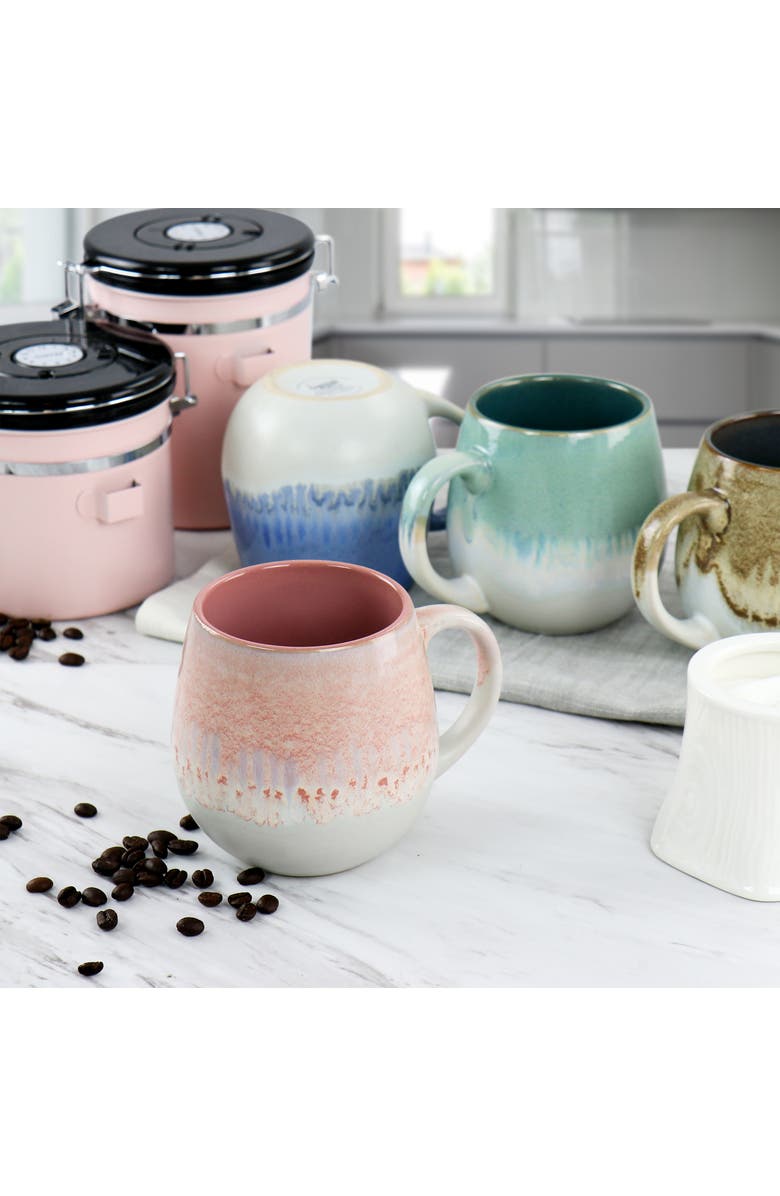 Gibson Home Avery Creek 4 Piece 19.1oz Stoneware Mug Set, Alternate, color, Blue