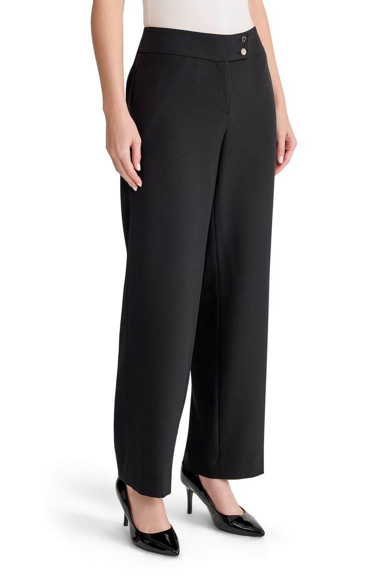 Extended Tab Wide Leg Trousers, Alternate, color, BLACK