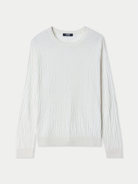 Silk Cashmere Textured Sweater