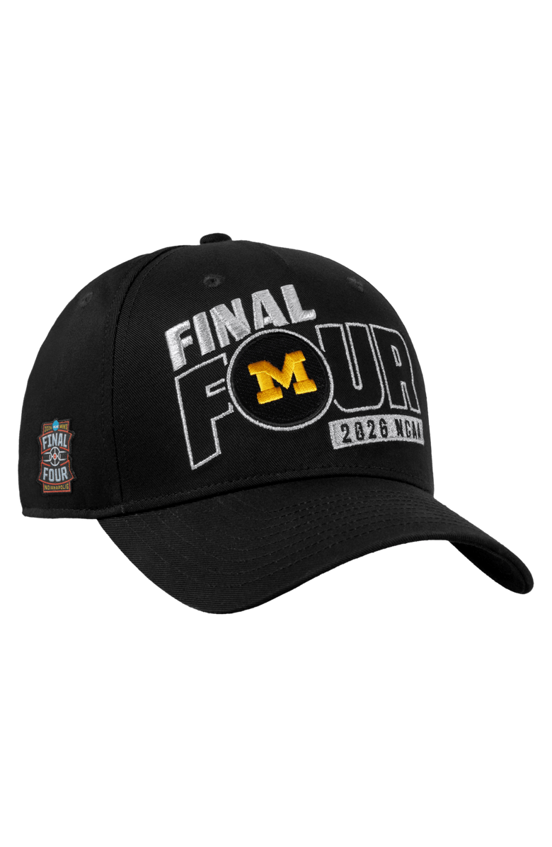 Jordan Brand Men's Nike  Black Michigan Wolverines 2026 NCAA Men's Basketball Tournament March Madness Final Four Locker Room Adjustable Hat, Main, color, Black