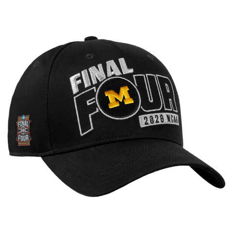 Men's Nike  Black Michigan Wolverines 2026 NCAA Men's Basketball Tournament March Madness Final Four Locker Room Adjustable Hat