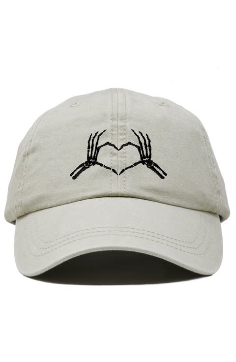 Skeleton Heart Embroidered Dad Hat