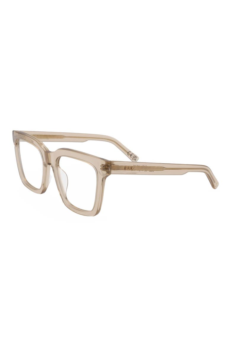 58mm Square Optical Glasses, Alternate, color, BEIGE