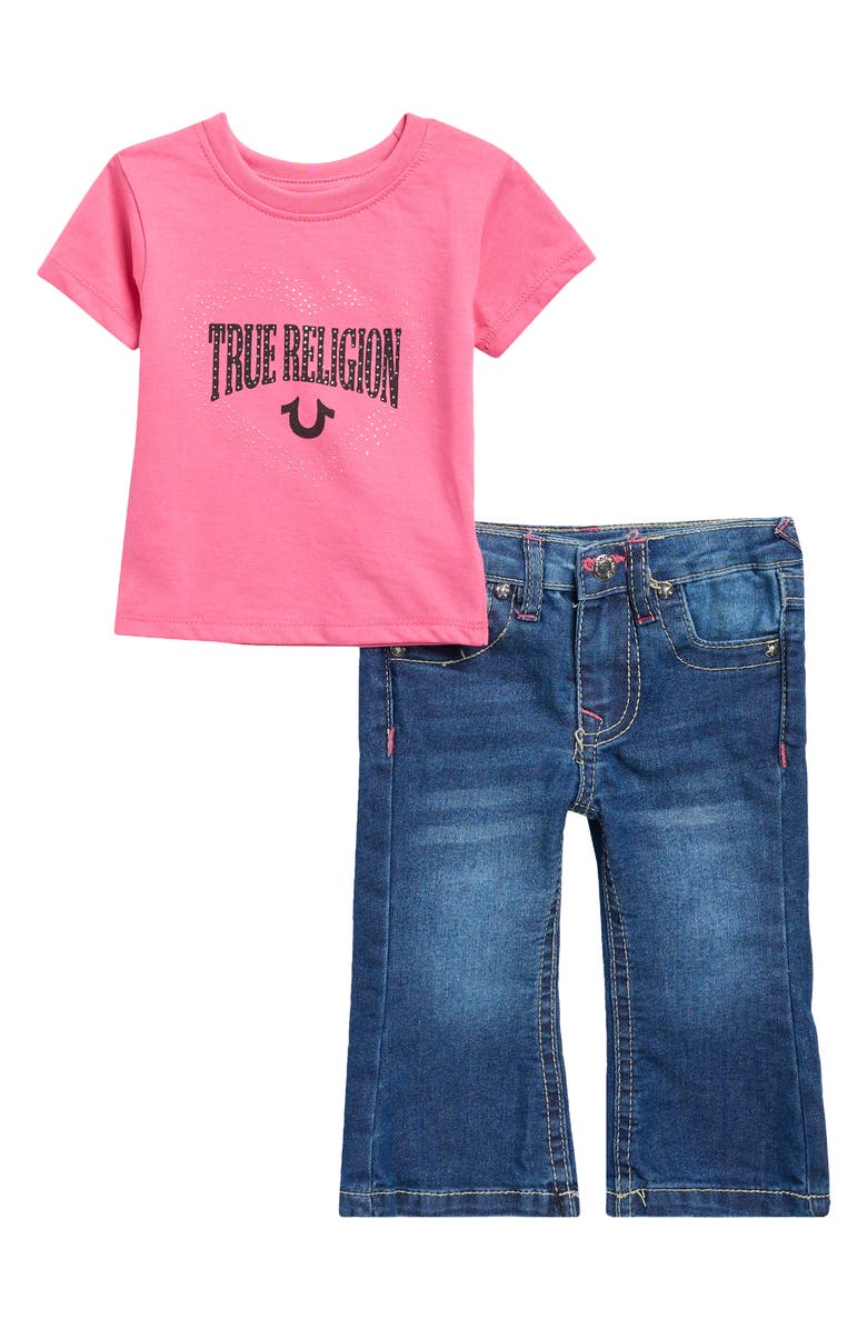 True Religion Graphic T-Shirt & Jeans Set, Main, color,