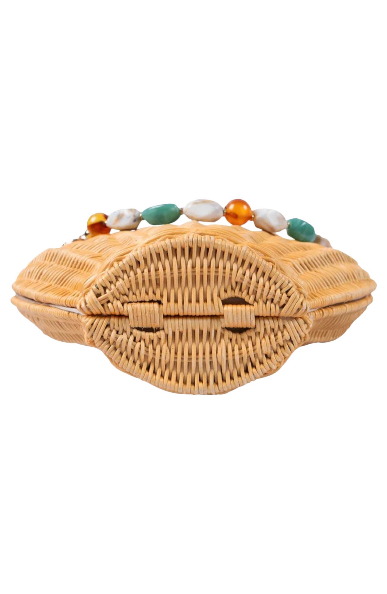 Shellie Shell Basket Bag, Alternate, color, TURQUOISE MULTI NATURAL