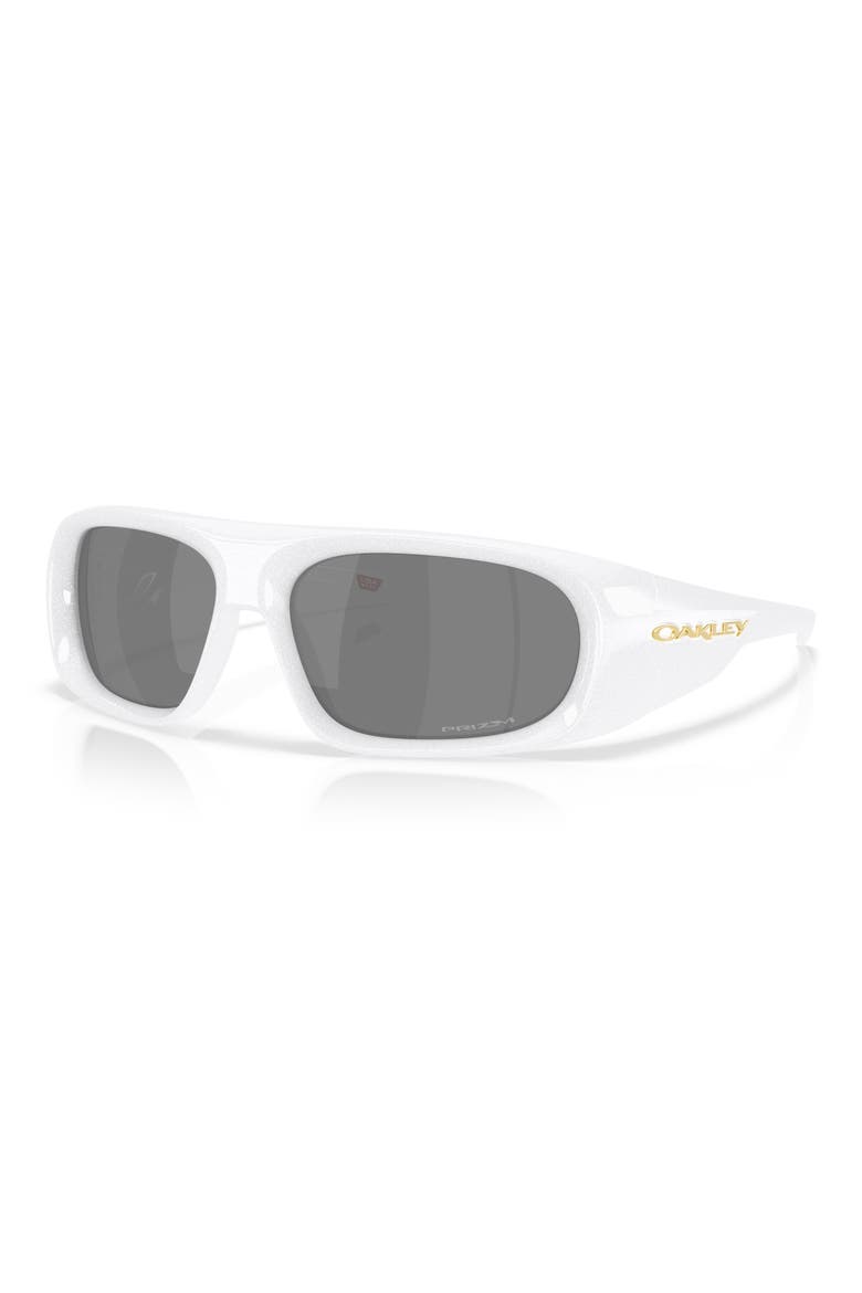 61mm Prizm™ Shield Sunglasses, Alternate, color, PEARL WHITE/ BLACK