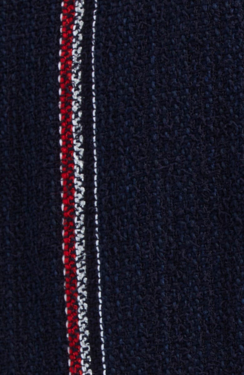 Thom Browne Raglan Sleeve Tweed Jacket, Alternate, color, Navy