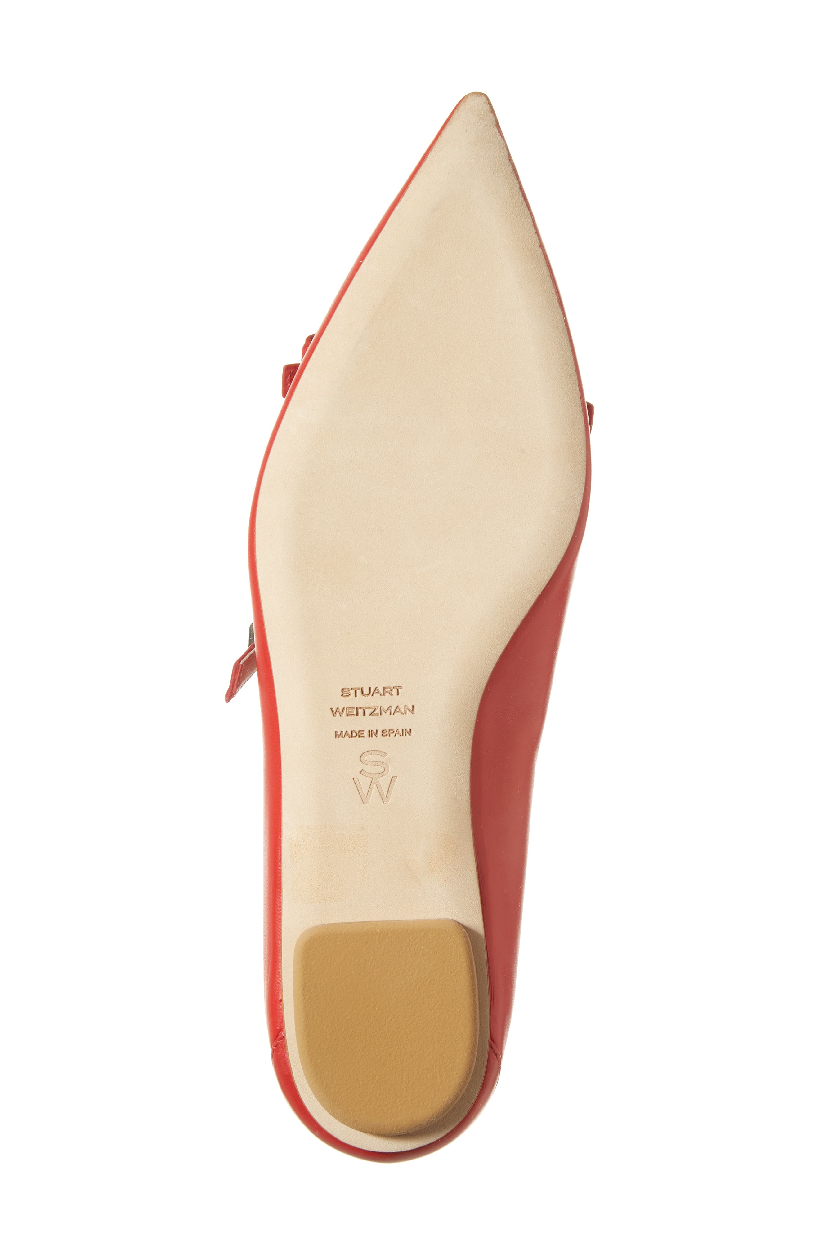 Stuart Weitzman Felicity Bow Mary Jane Flat, Alternate, color, Cherry