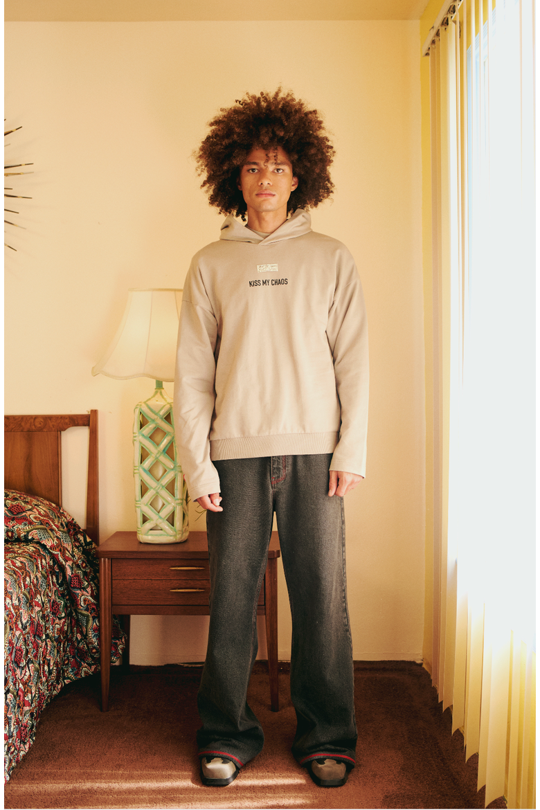 Pure Cotton Regular Fit Hoodie, Alternate, color, beige