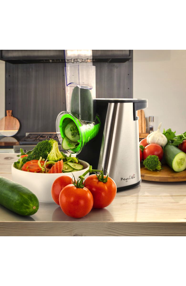 Megachef 4 in 1 Electric Salad Maker, Salad Shooter, Alternate, color, Grey