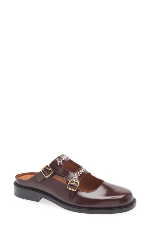 Logo Embroidered Sabot Mule (Women)