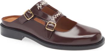 Logo Embroidered Sabot Mule