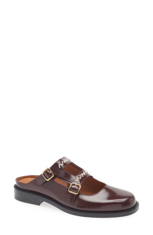 MARNI MARNI LOGO EMBROIDERED SABOT MULE