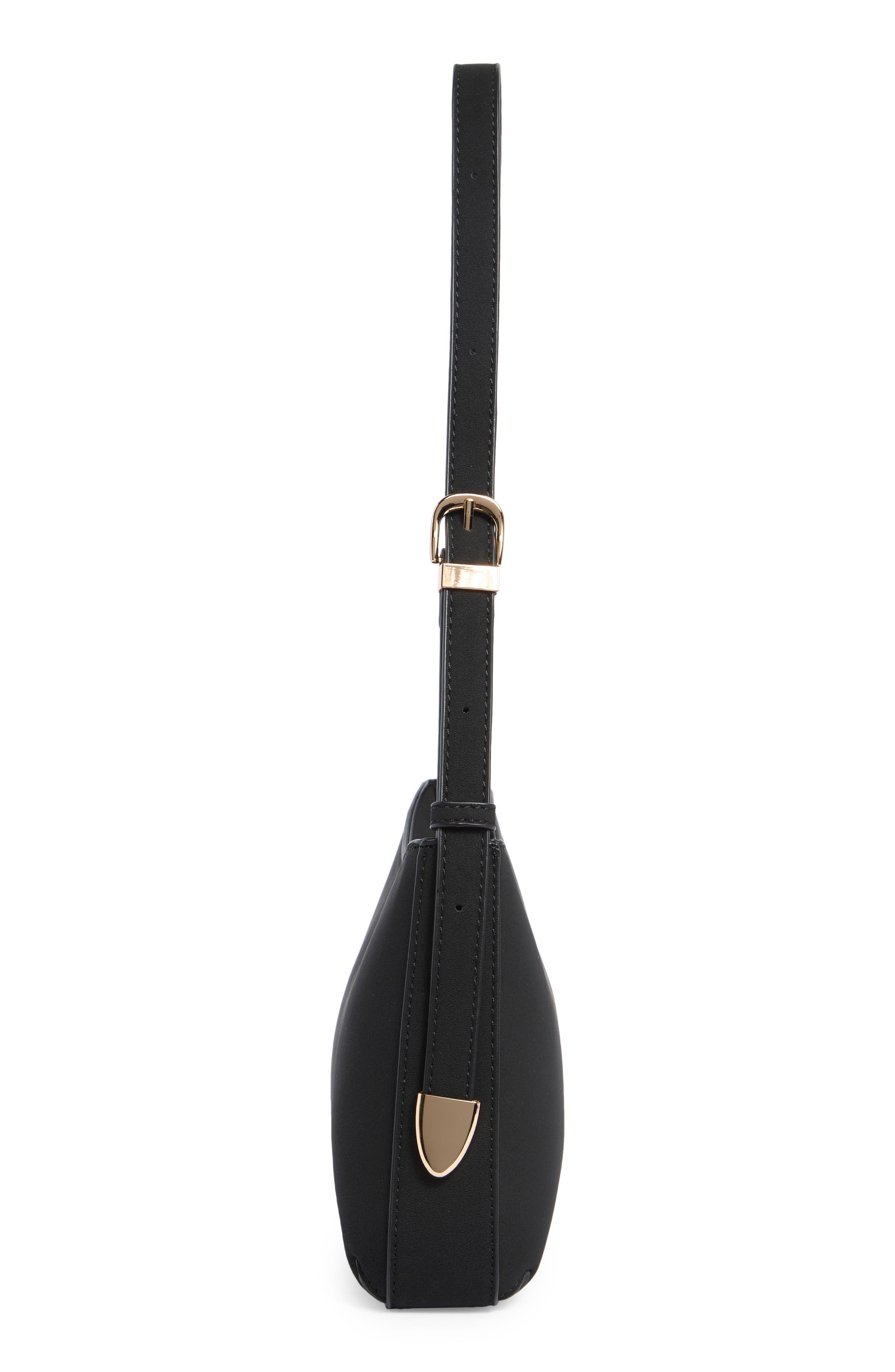 URBAN EXPRESSIONS HANDBAGS Faux Suede Shoulder Bag, Alternate, color, Black