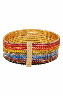GUESS Rainbow Crystal Stretch Bracelet