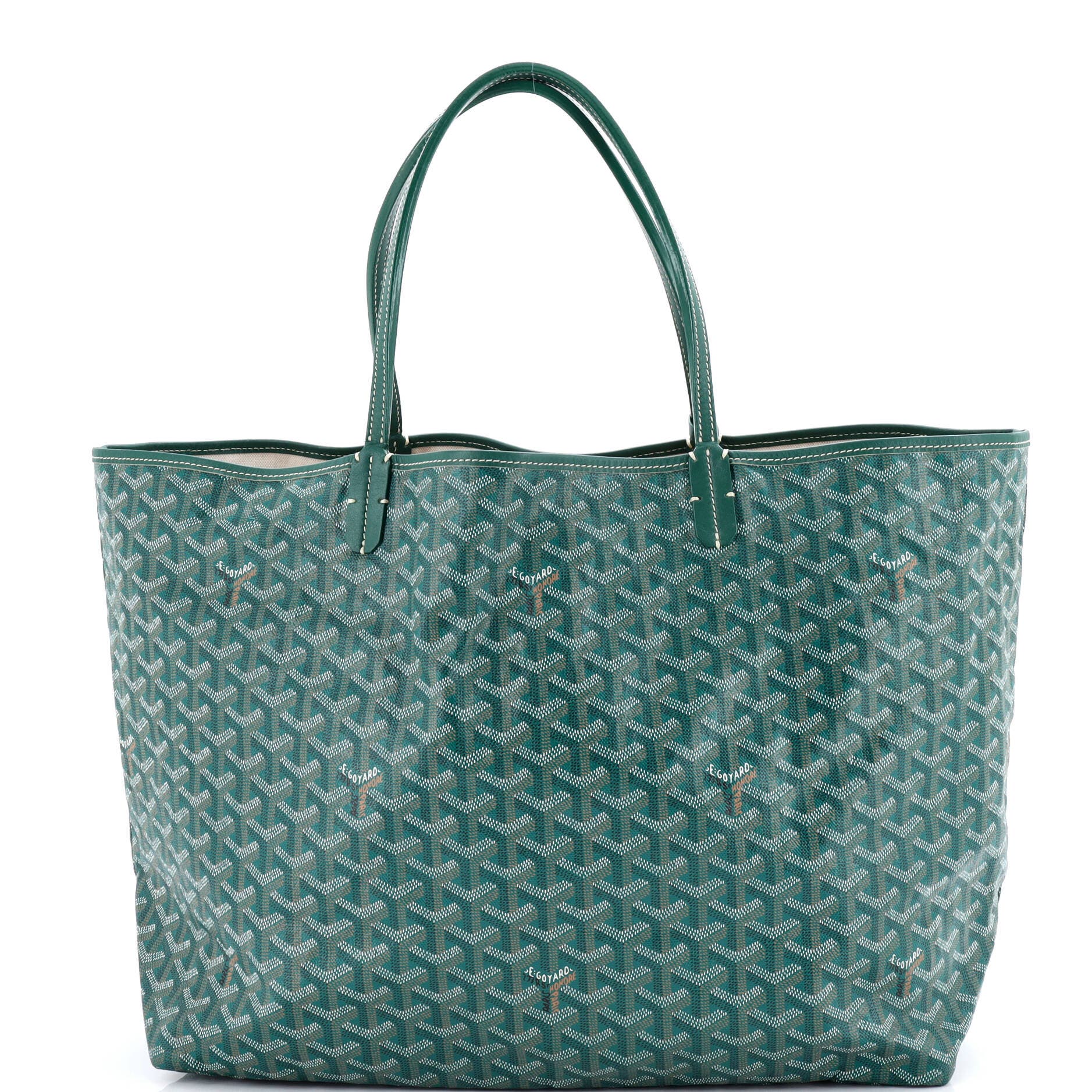 Pre-Owned Goyard Saint Louis Tote Coated Canvas GM, Main, color, Green