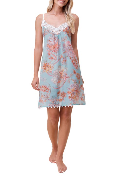 Coco Lace Trim Cotton & Silk Chemise