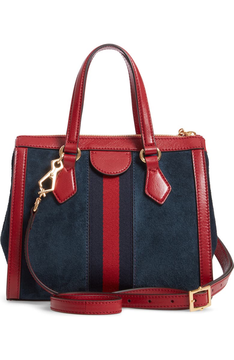Gucci Ophidia Small Suede & Leather Convertible Tote Bag, Alternate, color,