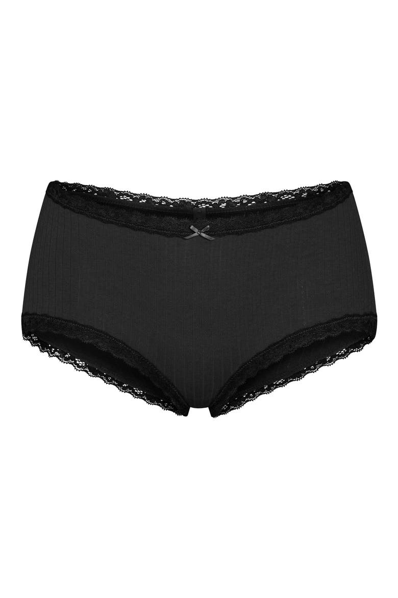 Lightweight Stretch Cotton Boyshorts, Alternate, color, SOOT TONAL