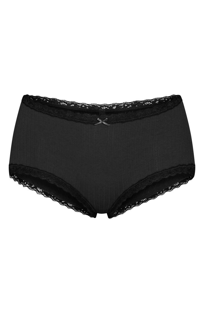 SKIMS Lightweight Stretch Cotton Boyshorts, Alternate, color, Soot Tonal