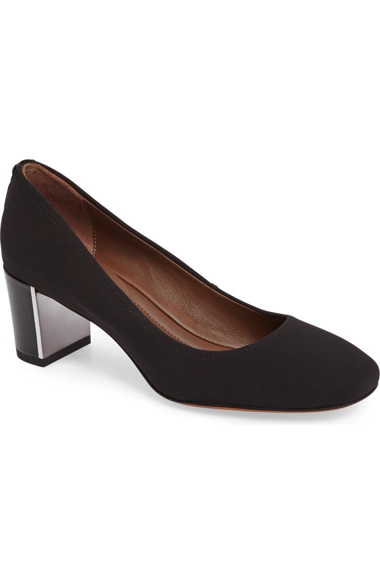 Donald Pliner Donald J Pliner Corin Block Heel Pump, Main, color, Black Fabric