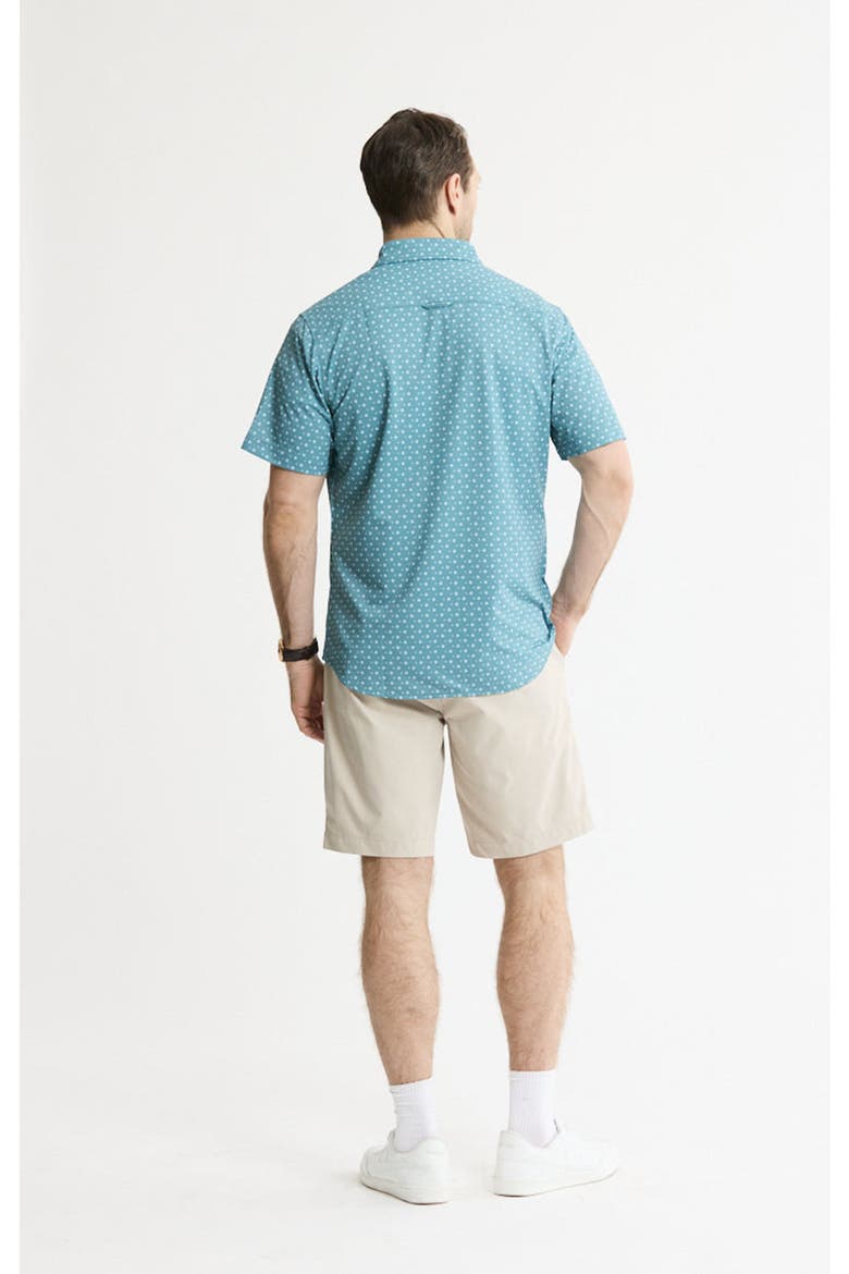Performance Knit Short Sleeve Shirt, Alternate, color, TEAL FLORAL