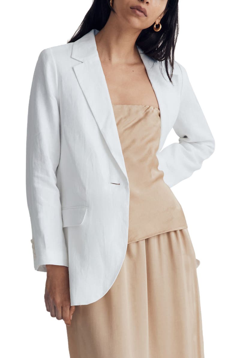 Madewell The Larsen Linen Blazer, Main, color, 