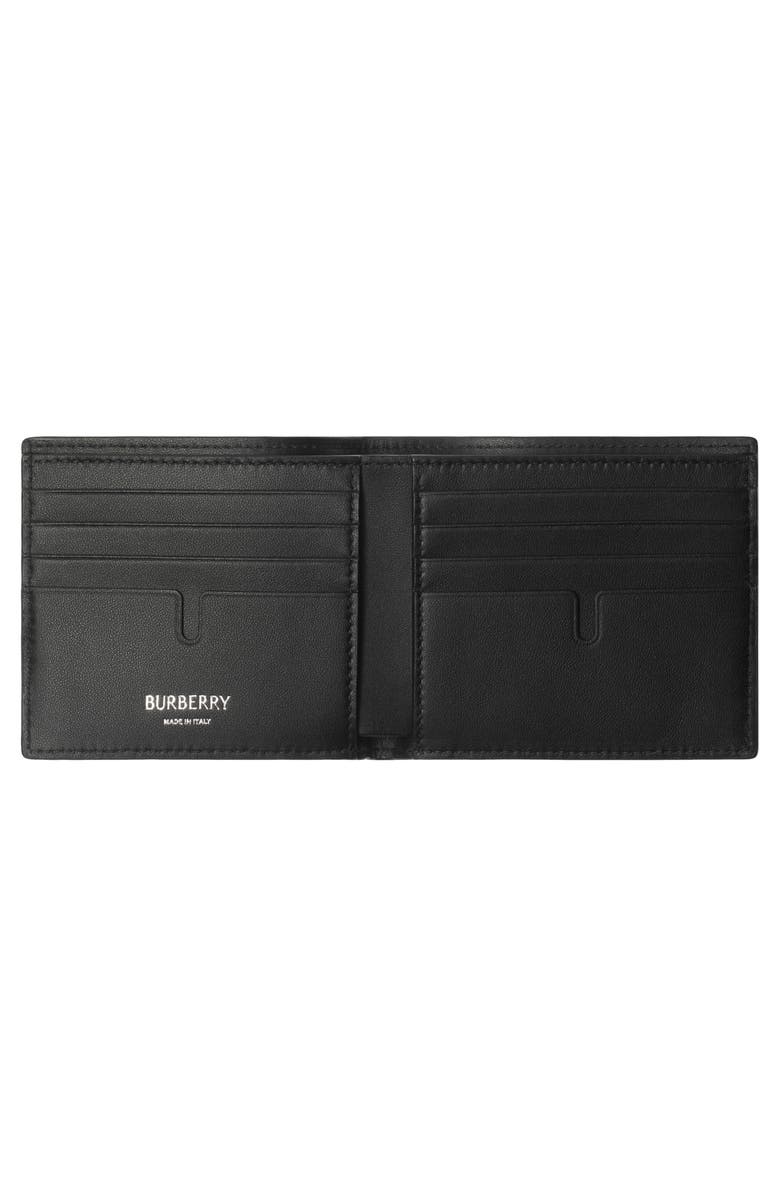 Burberry Check Coated Canvas Bifold Wallet, Alternate, color, Midnight