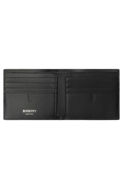 Burberry Check Coated Canvas Bifold Wallet In Black