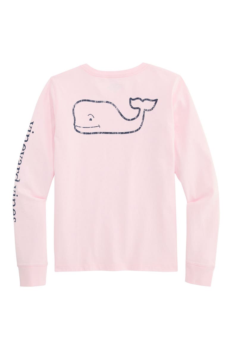 Kids' Vintage Whale Long Sleeve Graphic T-Shirt, Alternate, color, PINK DRINK