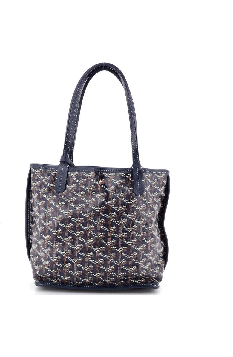 Pre-Owned Goyard Anjou Reversible Tote Coated Canvas Mini, Alternate, color, Blue