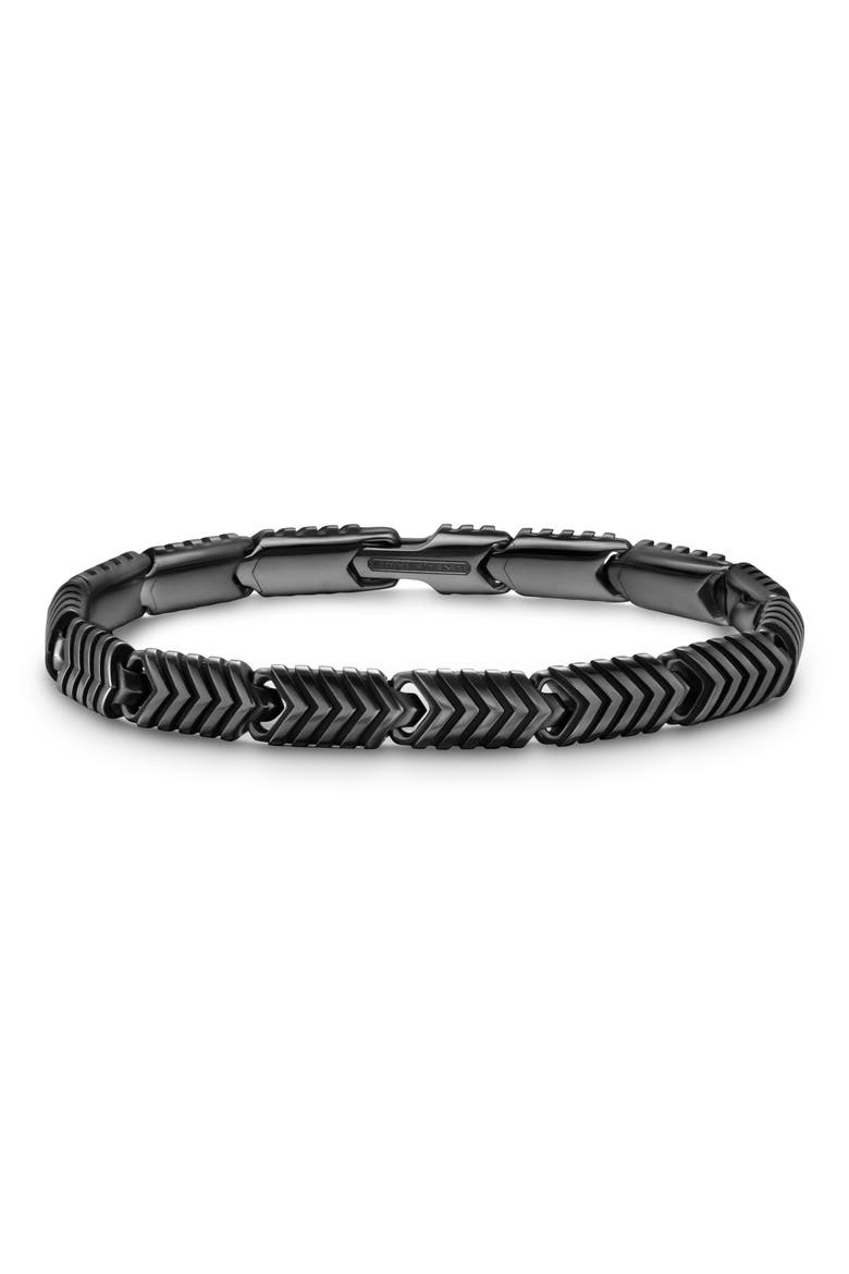 Chevron Link Bracelet in Black Titanium, Main, color, BLACK