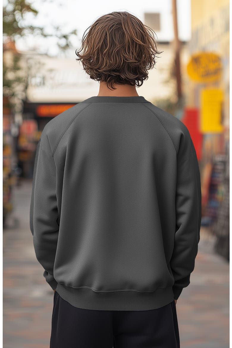 Cappuccino Fleece Sweatshirt, Alternate, color, Asphalt Gray