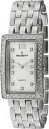 Peugeot Rectangular Crystal Bezel Bracelet Watch- 40x25MM
