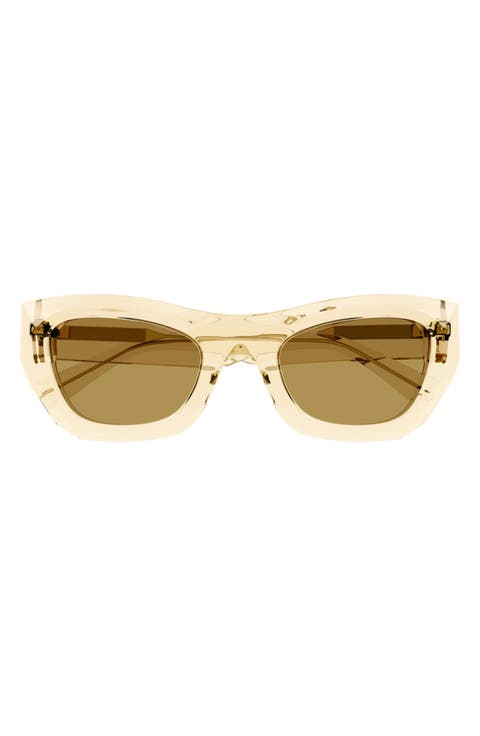 52mm Polarized Cat Eye Sunglasses