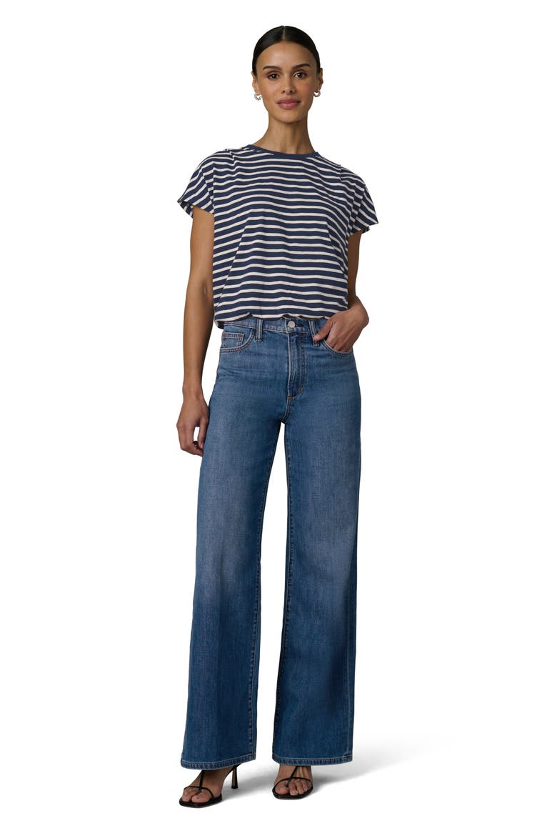 The Bubble T-Shirt, Alternate, color, NAVY/ ECRU STRIPE