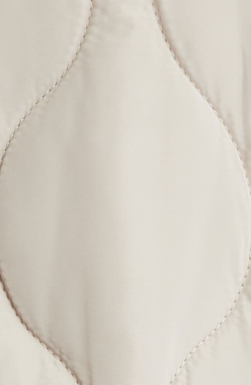 Bcbg Onion Quilted Hooded Long Coat In Neutral
