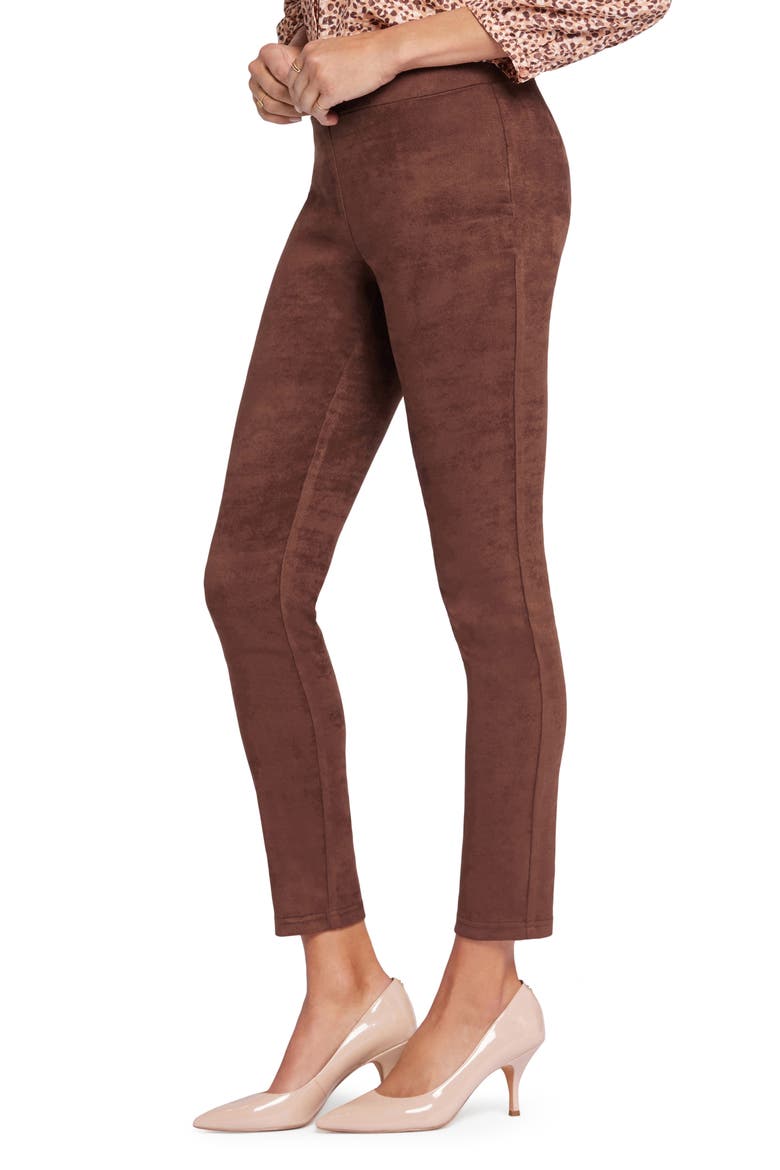 Faux Suede Leggings, Alternate, color, DARK CHOCOLATE