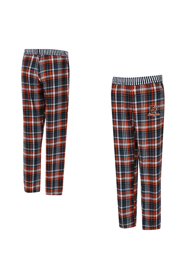 Women's Concepts Sport  Black Cincinnati Bengals Laney Plaid Tri-Blend Pants, Main, color, Black