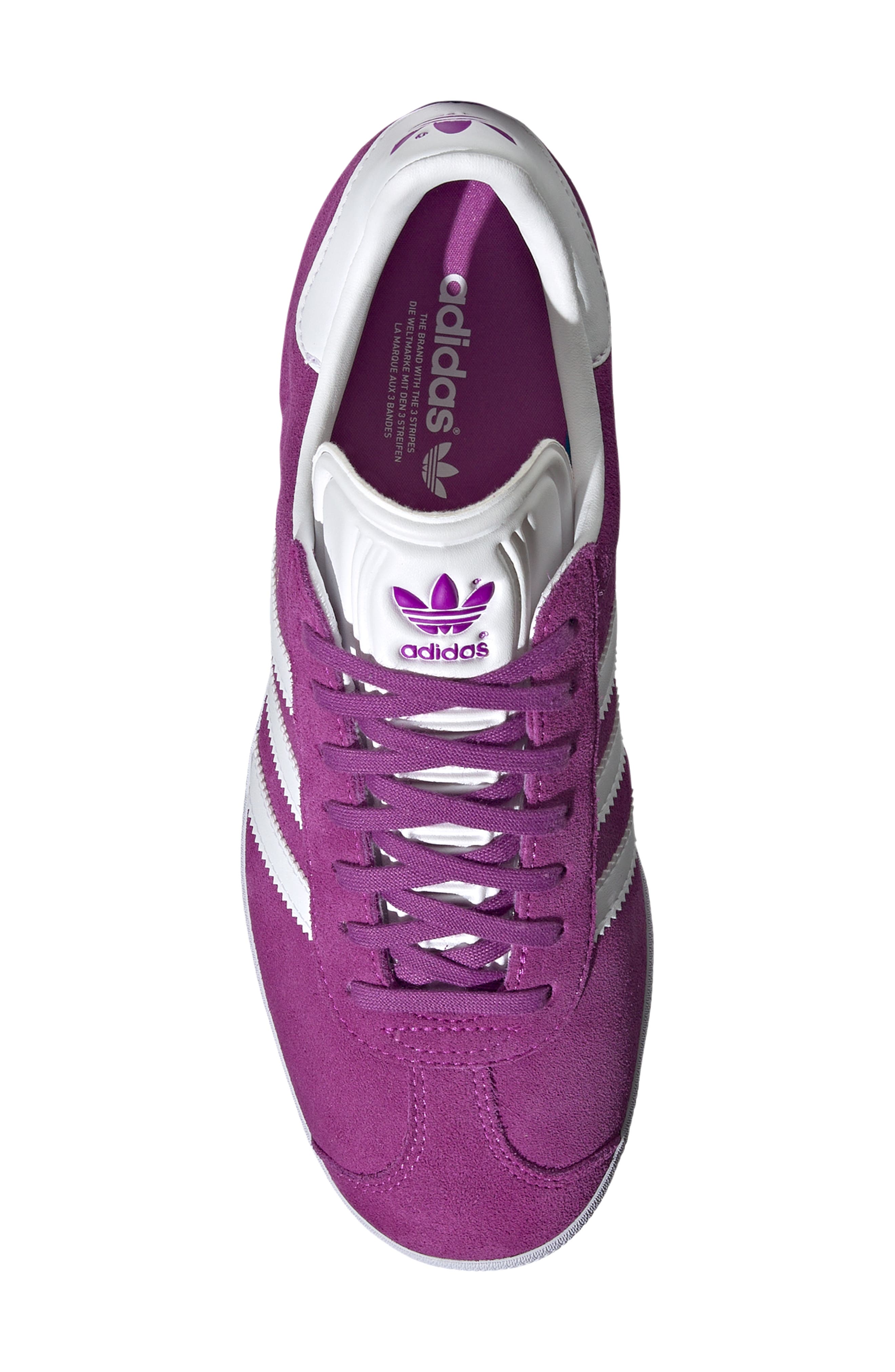 Gazelle Sneaker, Alternate, color, PURPLE/ WHITE/ GOLD MET.