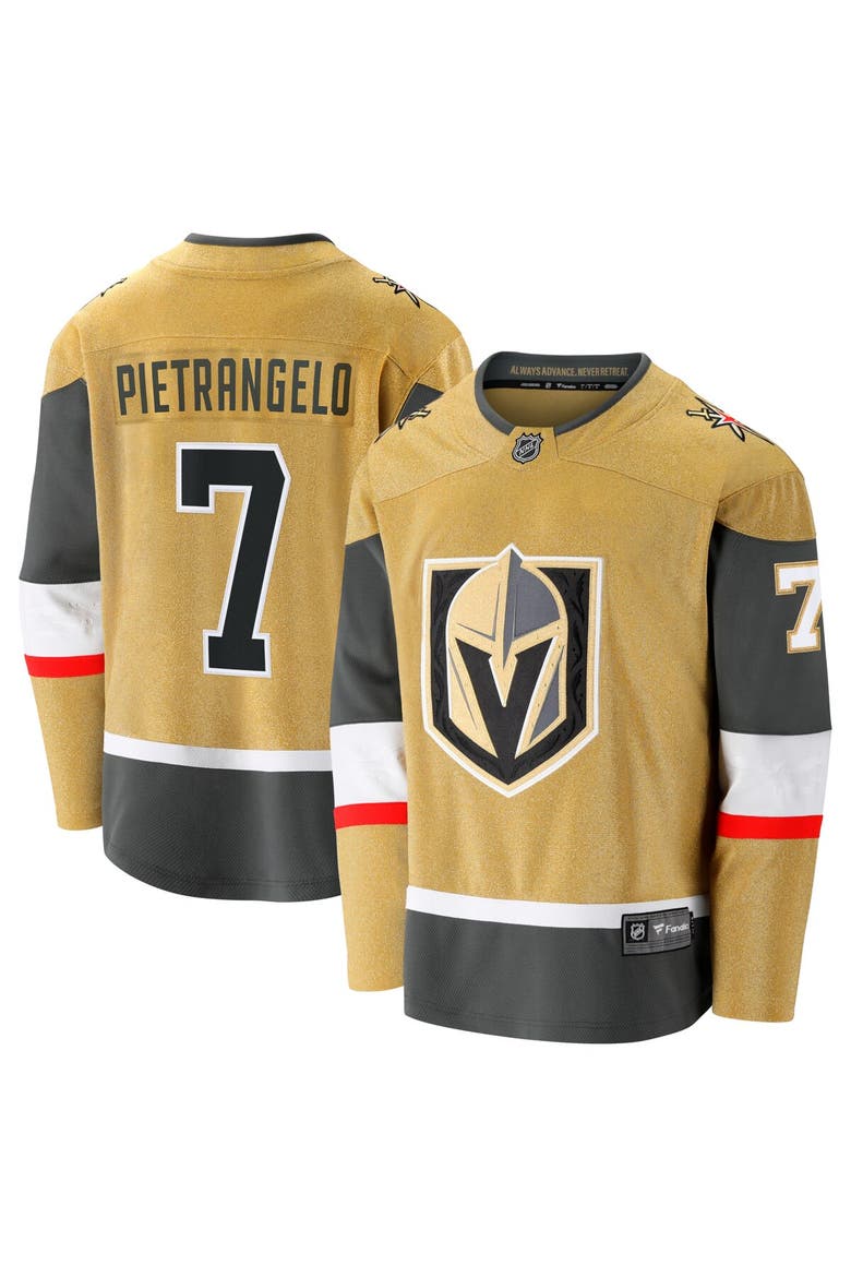Men's Fanatics Branded Alex Pietrangelo Gold Vegas Golden Knights Home Breakaway Jersey, Main, color, Gold