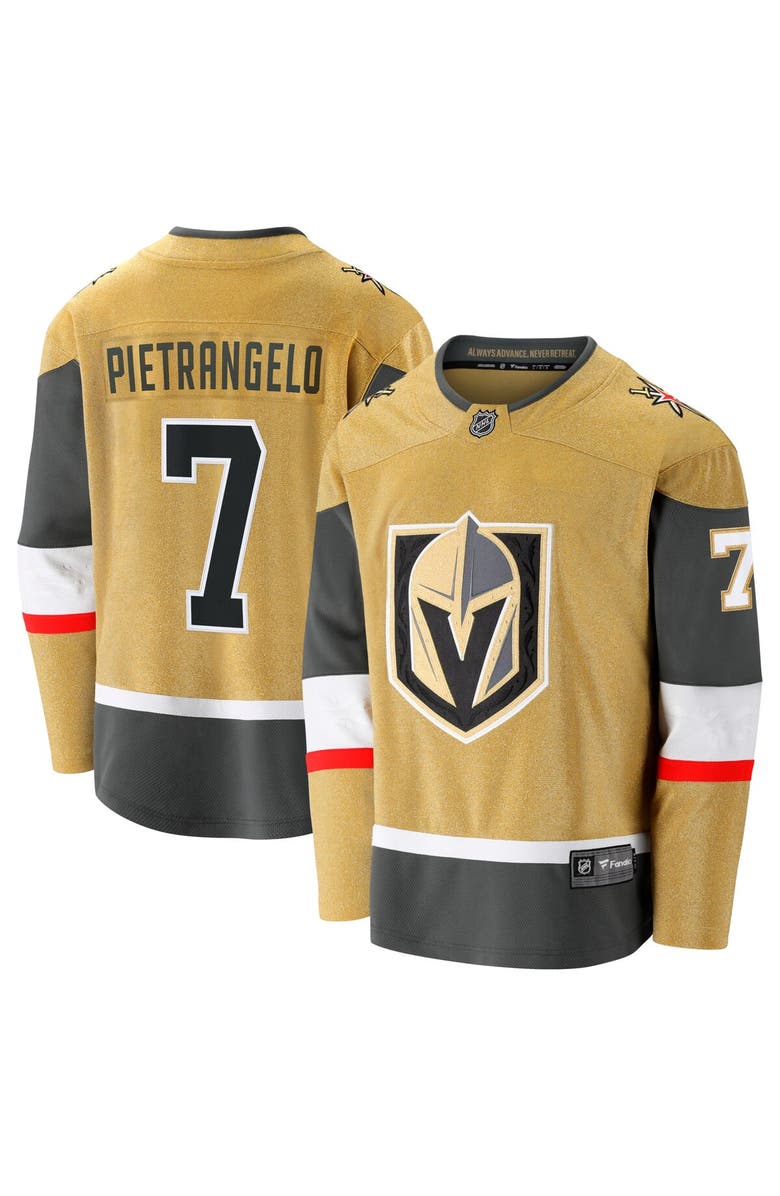 FANATICS Men's Fanatics Branded Alex Pietrangelo Gold Vegas Golden Knights Home Breakaway Jersey, Main, color,