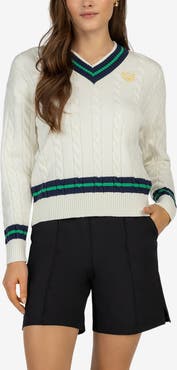 Golf Linx 18 Cable Knit V-Neck Sweater