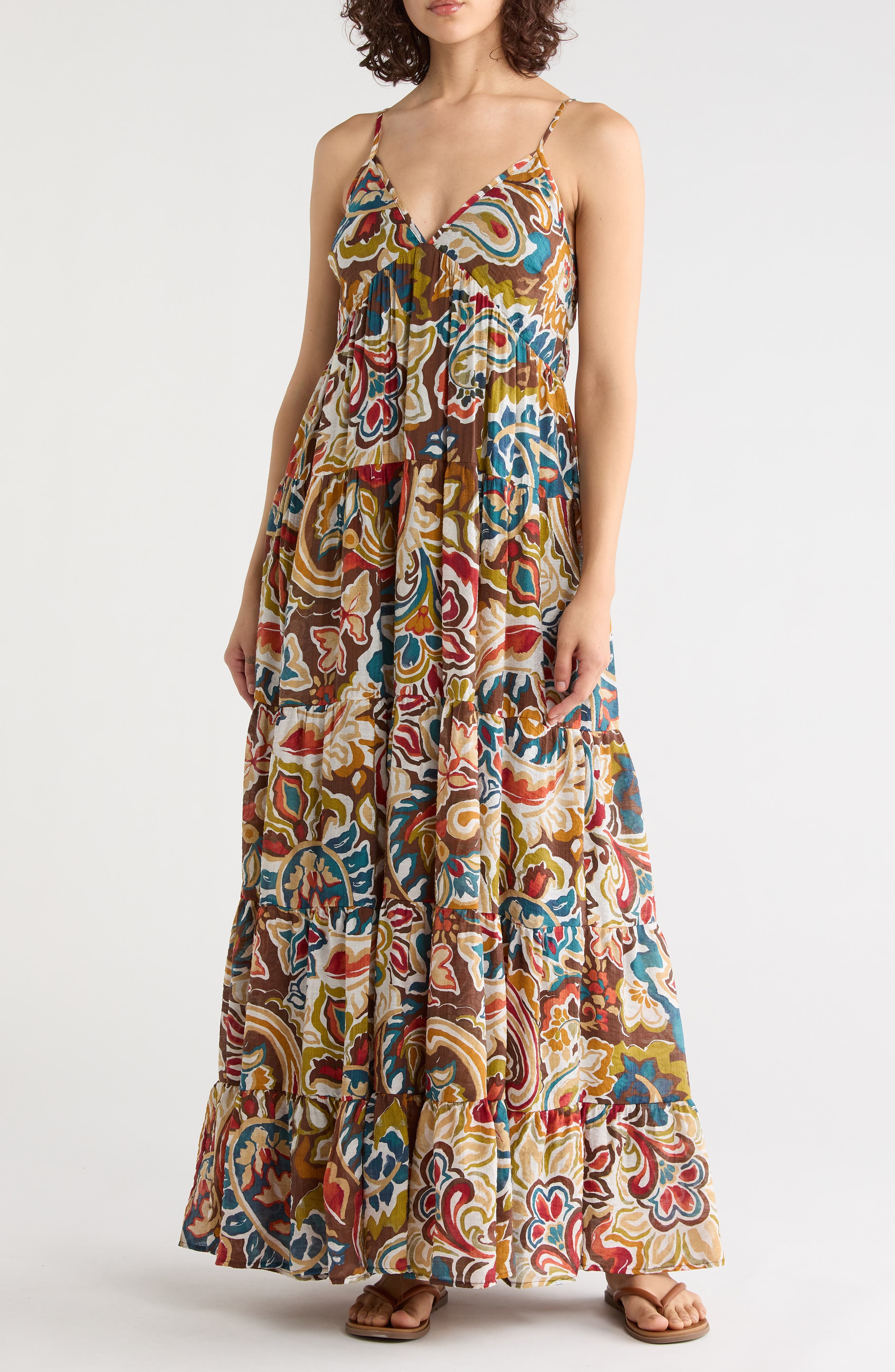 Sleeveless Tiered Maxi Dress