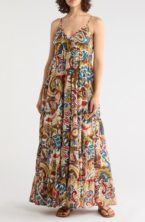 Sleeveless Tiered Maxi Dress