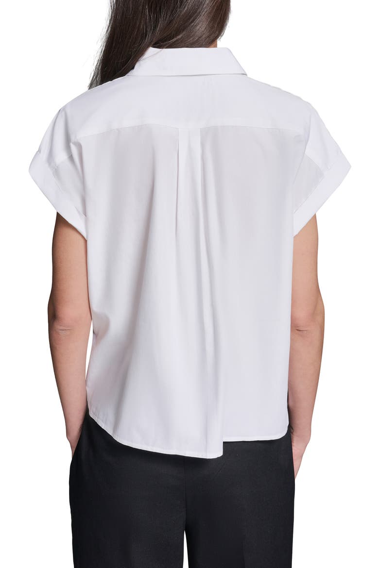 Button-Up Eyelet Top, Alternate, color, WHITE