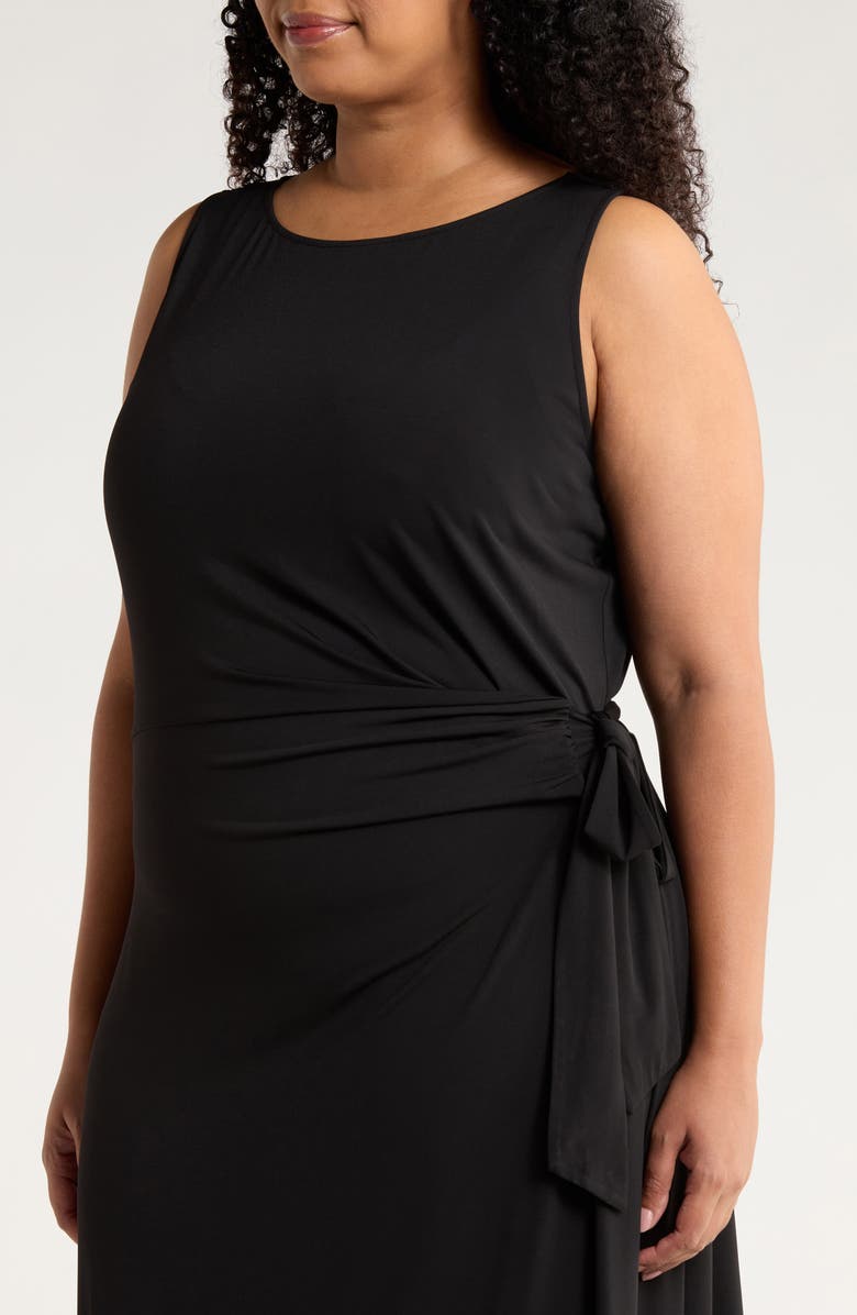 SUGARLIPS Amary Tie Waist Knit Midi Dress, Alternate, color, Black